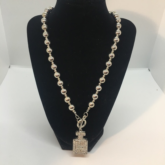 3/$25 Rhinestone Bottle Pendant Necklace - Picture 2 of 7